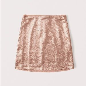 Sequin Rose Gold Mini Skirt